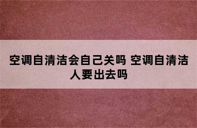 空调自清洁会自己关吗 空调自清洁人要出去吗